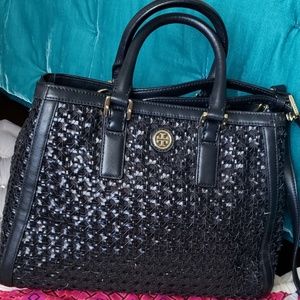 Tory Burch🖤 bag Robinson basket-weave
